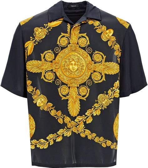 versace baroque collar polo shirt|Maschera Baroque Satin Polo Shirt .